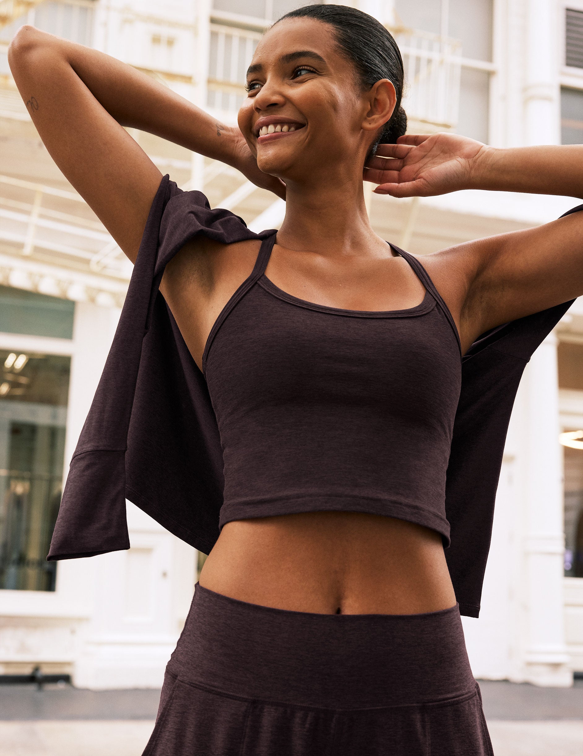 Spacedye Slim Racerback Cropped Tank - Image 4