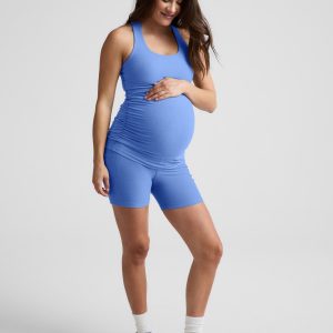 Spacedye Keep Pace 5 Maternity Pocket Biker Short